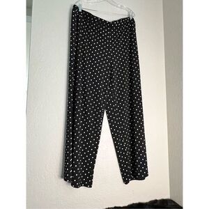 Quacker factory polka dot pull on flared pants XL